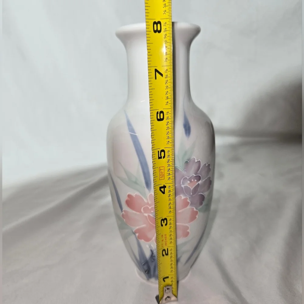 Vintage Pastel Floral Porcelain Bud Vase Grandmillennial Cottagecore Decor